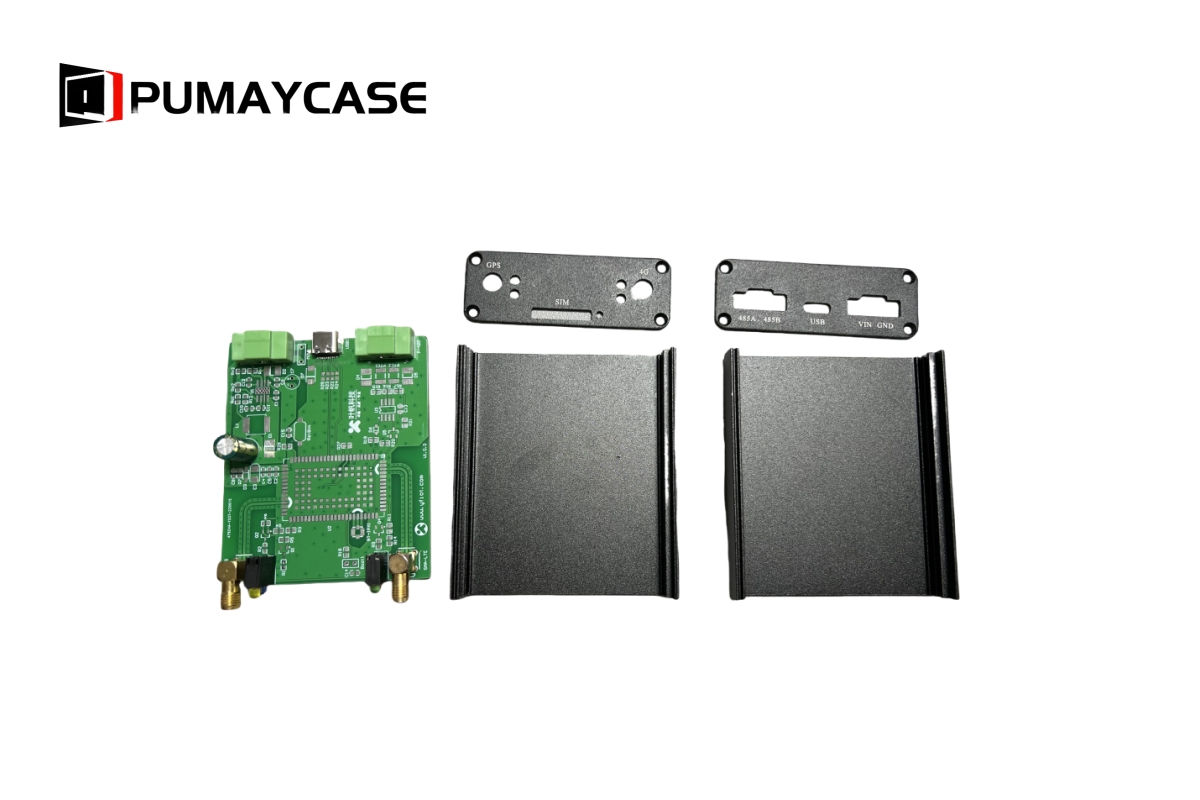 Custom aluminum enclosure kit with PCB board and panels