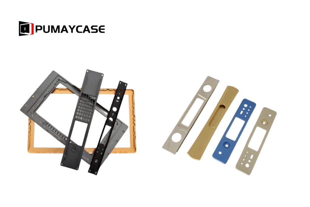 Custom CNC machined front panels and frames for electronic devices, precision crafted