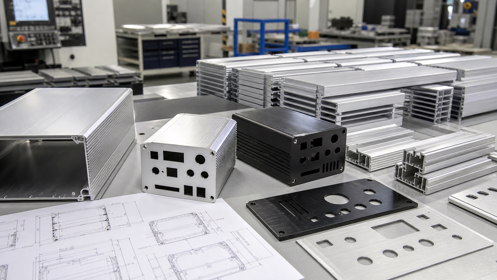 OEM aluminum enclosure manufacturing from CAD drawing to CNC machined production parts
