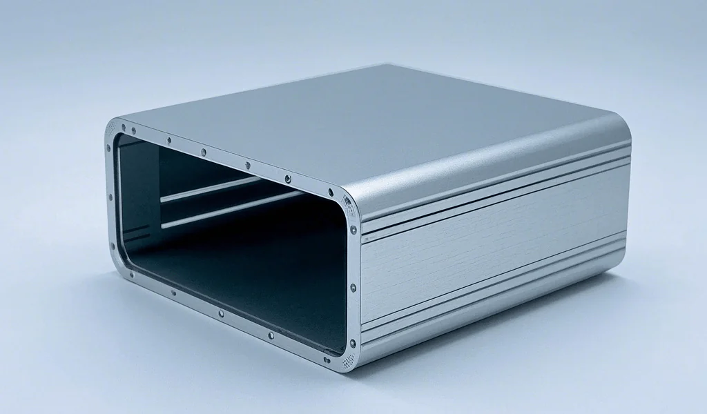 Instrument Chassis Metal instrument chassis with digital display and buttons