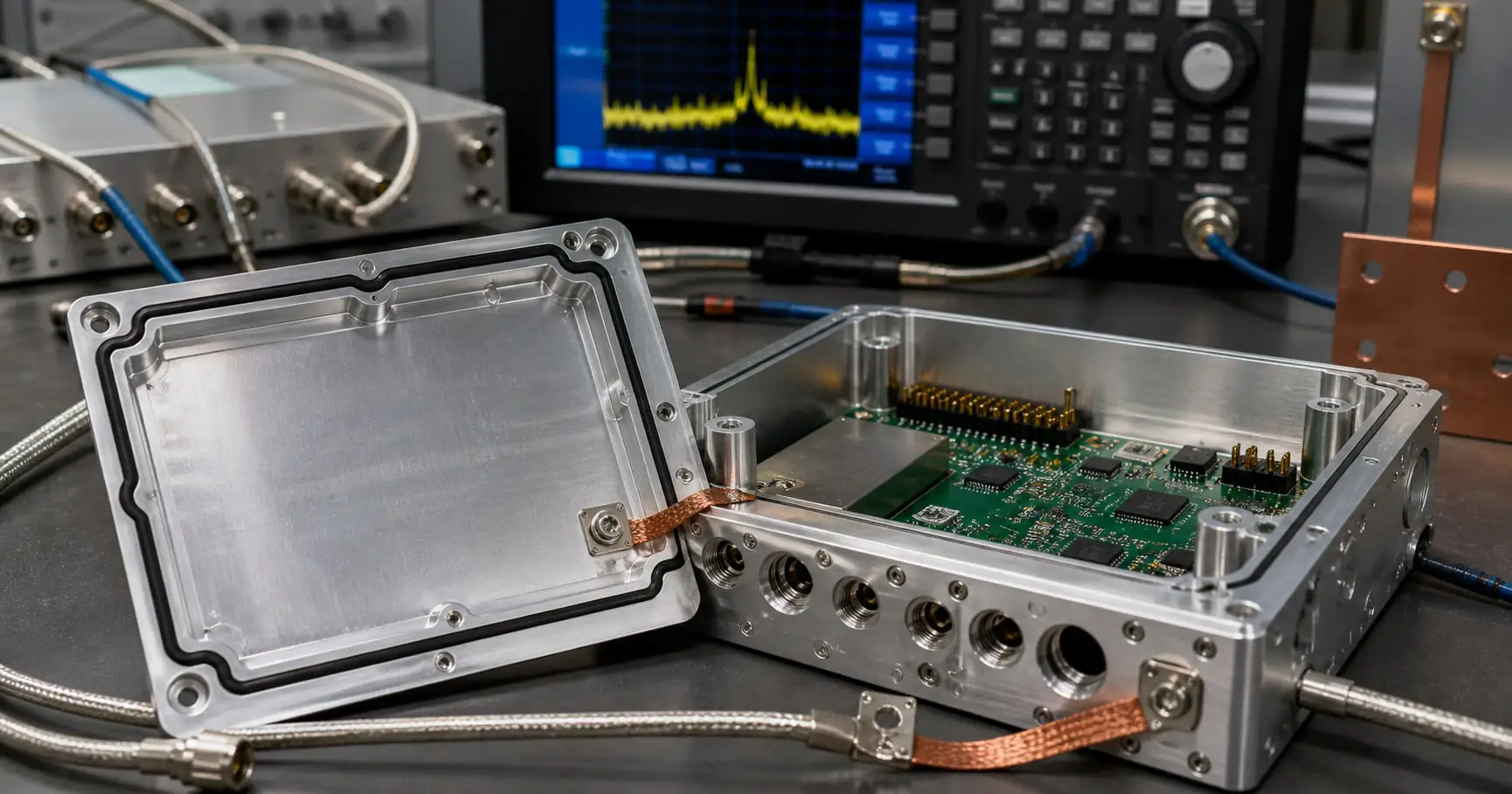 Application Scene for SDR system enclosure accessories SDR system enclosure accessories application scene for SDR receiver, filter, amplifier, and cable assemblies