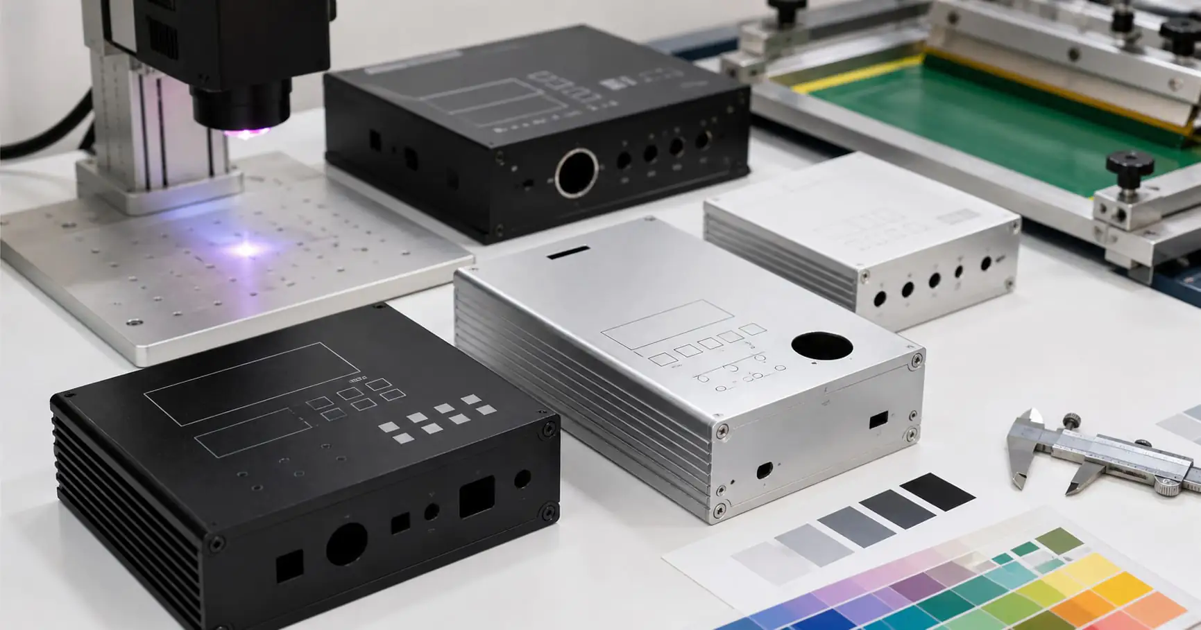 RFQ package for aluminium enclosure shipping with drawings and enclosure samples